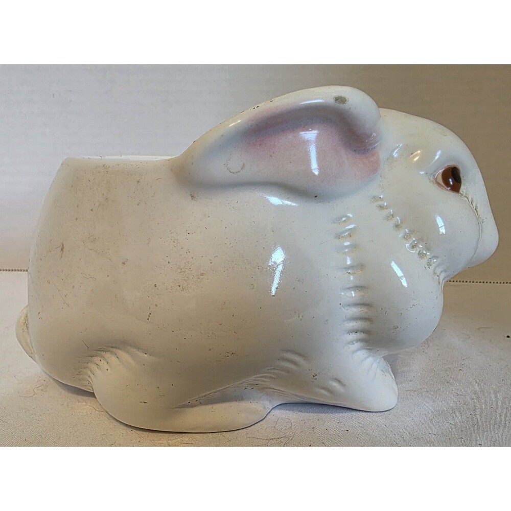 Avon Bunny Rabbit Ceramic Planter / Candle Holder